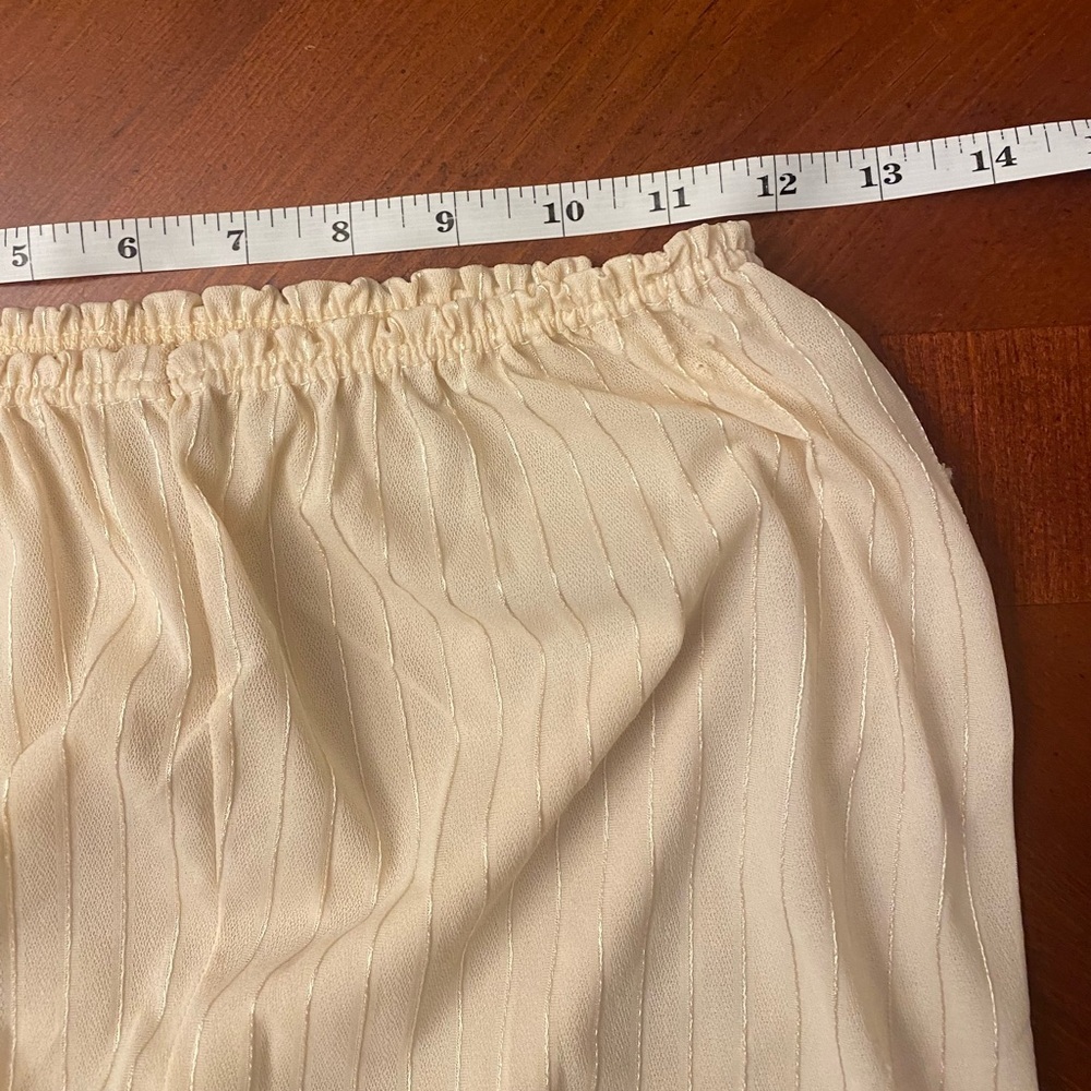 Vintage 70s Bloomer Pajama Set SMALL Ivory - Picture 8 of 12